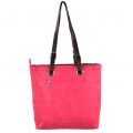 9033 - HOT PINK  LEATHER SHOPPING BAG